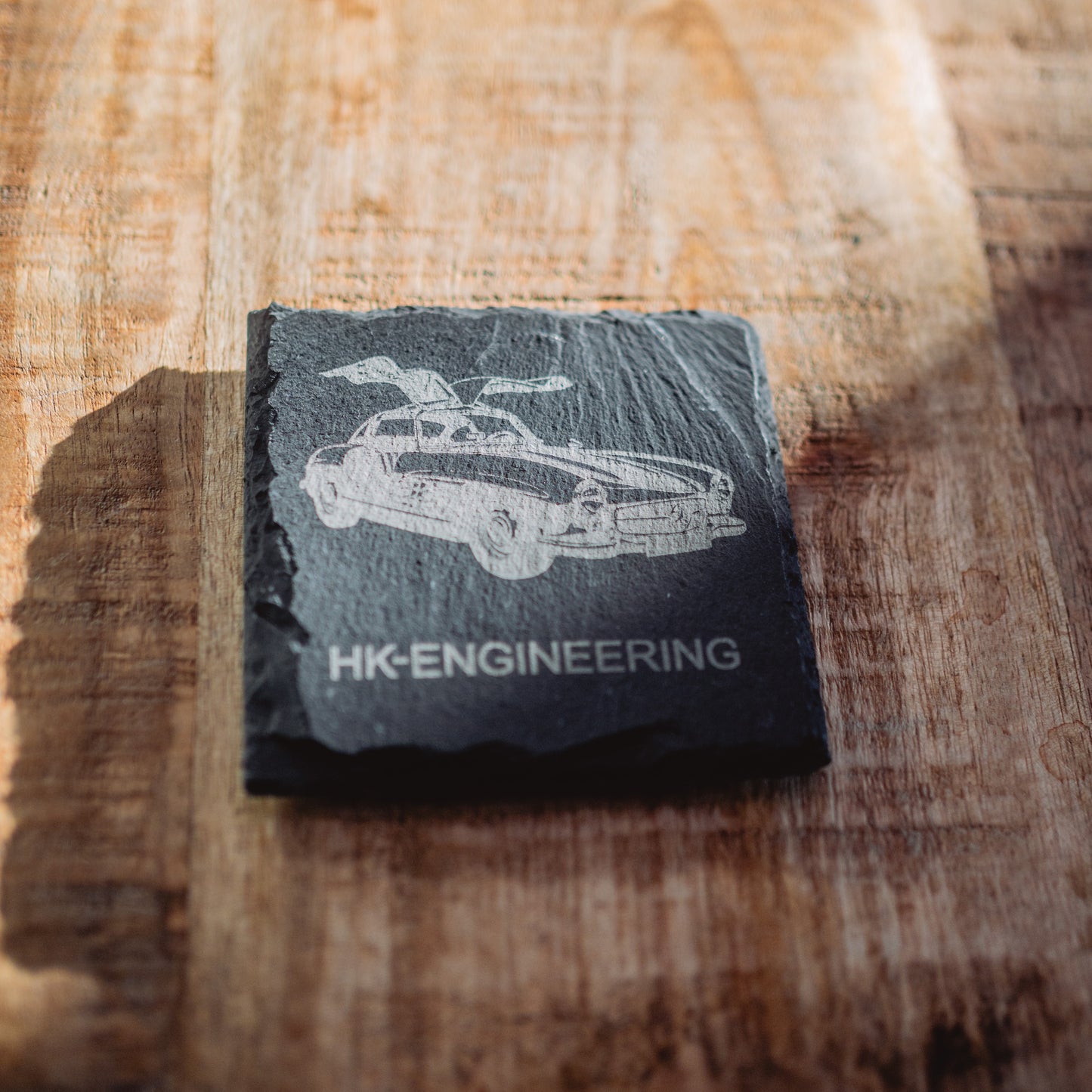 Coffee cup coasters made of slate – 300 SL engraving (set of 4)