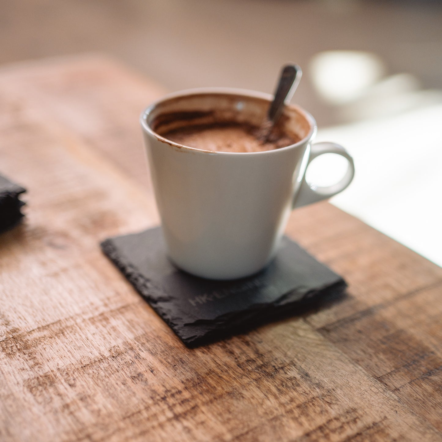Coffee cup coasters made of slate – 300 SL engraving (set of 4)